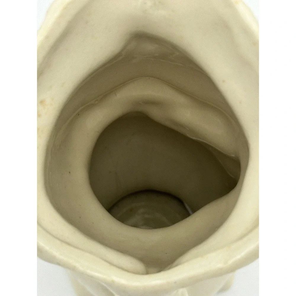 Vtg Shawnee Pottery Duck Bird Pitcher Jug White 7 1/2